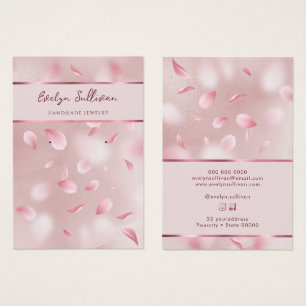 Pétales de fleurs fausse feuille bijoux carte d'af
