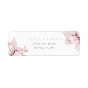 Pétales de fleurs rousses Élégant mariage Adresse
