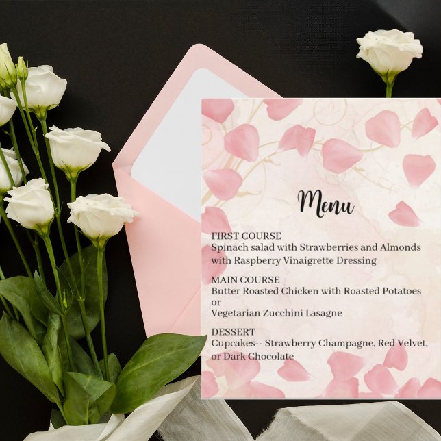 Pétales de Pêche et Mariage de crème Menu (Créateur téléchargé)