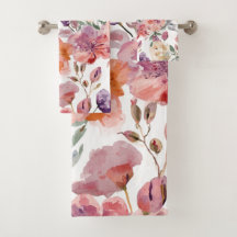 Pétales de pêche Fleurs aquarelle Botanique Florai