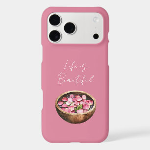 Pétales de rose rose bol de fleurs