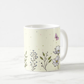 Pétales et pastels | Cute Mug de café floral