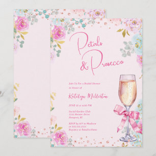 Pétales et Procuco Invitation à la douche nuptiale