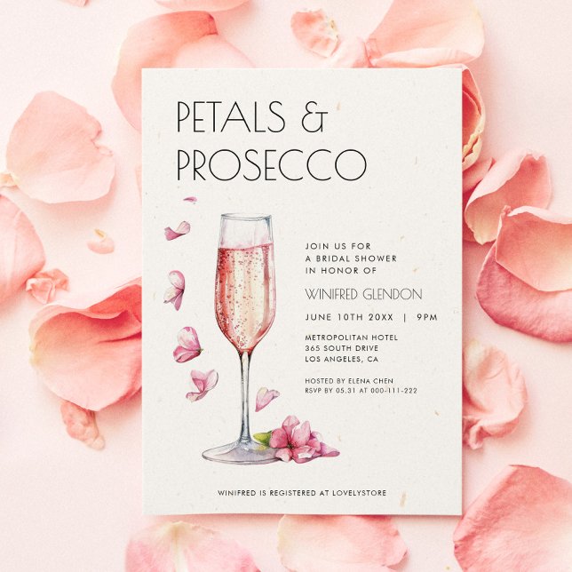 Pétales et Procuco Invitation à la douche nuptiale (Créateur téléchargé)