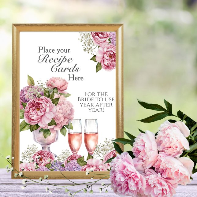 Pétales & Procuco Recette Cartes ici Signe (Petals & Prosecco Recipe Cards Here)