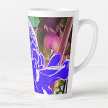 Pétales Roses Bleues Tall Latte Mug