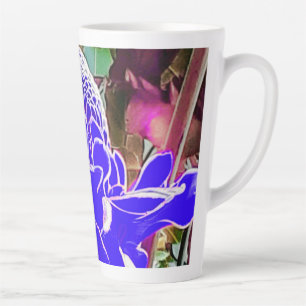 Pétales Roses Bleues Tall Latte Mug