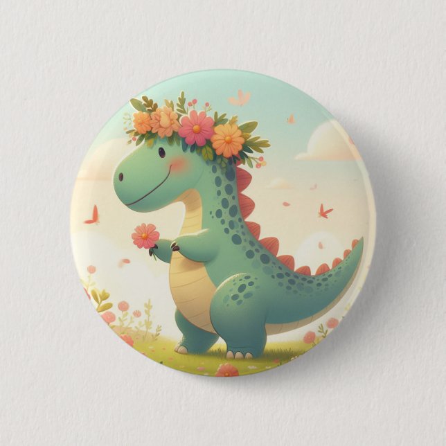 Petalosaurus (A New Breed of Dinosaur) 2 Inch Round Button (Front)