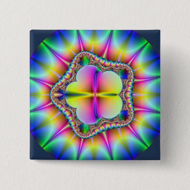 Petals2 2 Inch Square Button (Front)