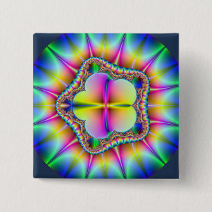 Petals2 2 Inch Square Button