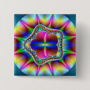 Petals 2 Inch Square Button