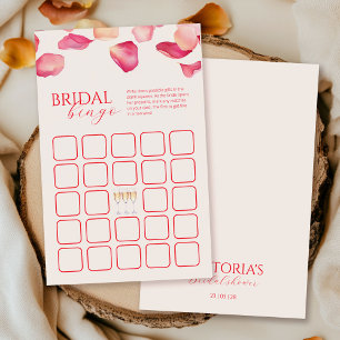 Petals and Prosecco Bridal Shower Bingo Game Flyer