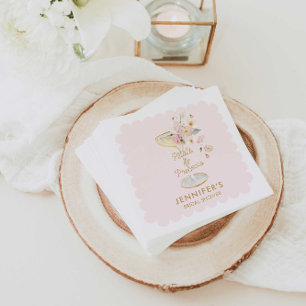 Petals and Prosecco Bridal Shower Personalized Napkin