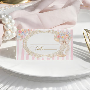 Petals and Prosecco Bridal Shower Place Card