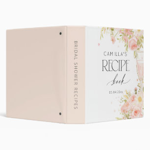 Petals And Prosecco Bridal Shower Recipe Book Binder