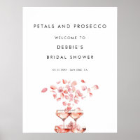 Petals and Prosecco Bridal Shower Welcome