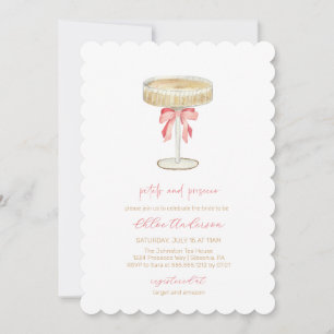 Petals and Prosecco Champagne Bridal Shower Invitation