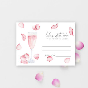 Petals and Prosecco - Date night ideas \ Date jar Enclosure Card