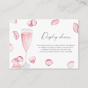 Petals and Prosecco - Display shower Enclosure Card