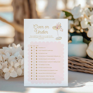 Petals and Prosecco Over or Under Bridal Game