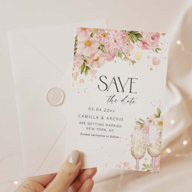 Petals And Prosecco Save The Date  (Creator Uploaded)