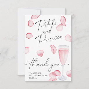 Petals and Prosecco - thank you bridal shower Card