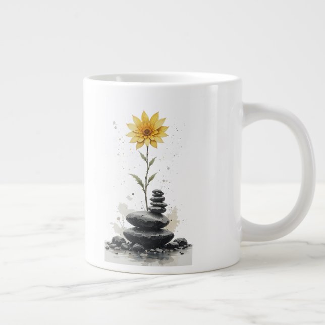 Petals and Stones Symphony Large Coffee Mug (Right)