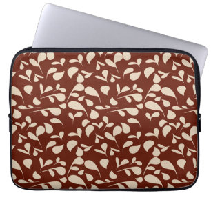 Petals   Beige & Maroon Laptop Sleeve