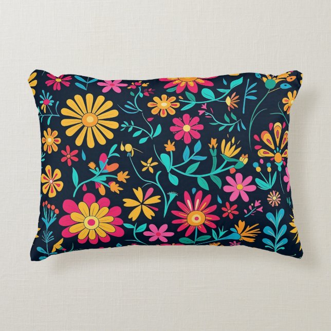 Petals in Harmony Accent Pillow (Front)