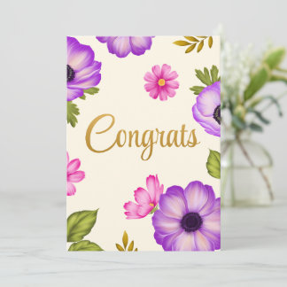 Petals in Harmony Congrats Greeting Card
