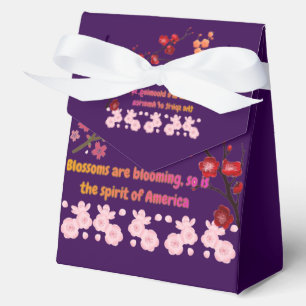 Petals in Pink Harmony dark purple Favor Box