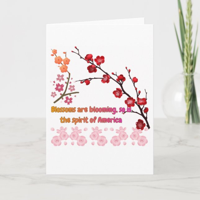Petals in Pink Harmony white Card (Front)