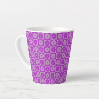 Petals In Silence 01. Floral Pattern. Latte Mug