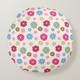 Petals In Silence 11.  Round Pillow