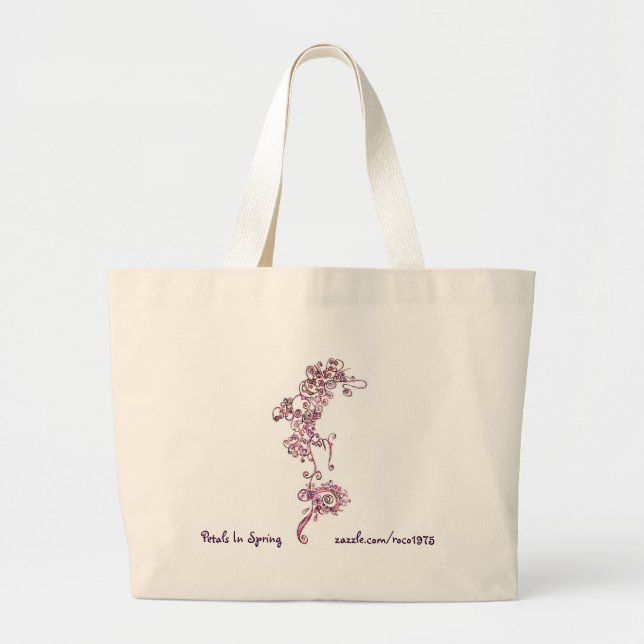 Petals in Spring Large Tote Bag (Front)