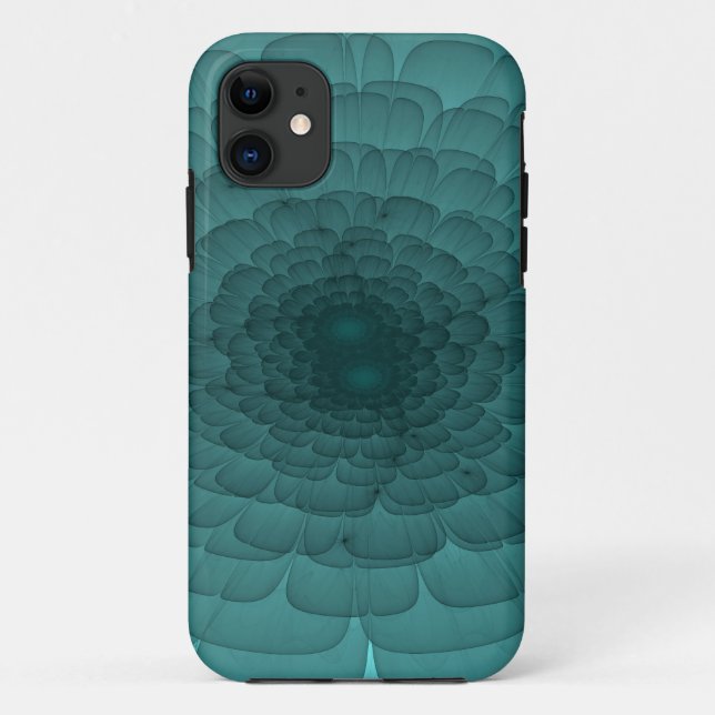 Petals in Teal Case-Mate iPhone Case (Back)