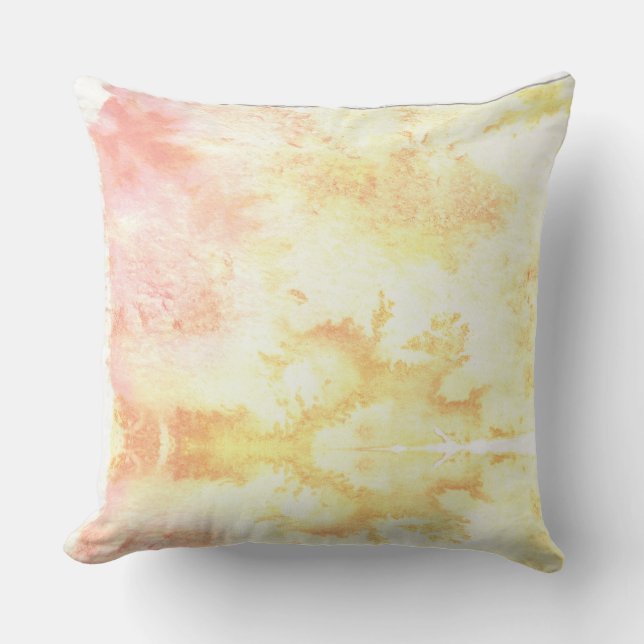 Petals in the Haze Throw Pillow (Front)