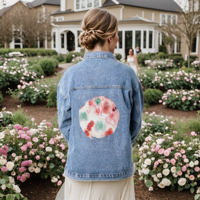 Petals in the Mist Denim Jacket (Wedding Back)