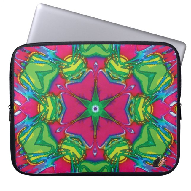 Petals Kaleidoscope Laptop Sleeve (Front)