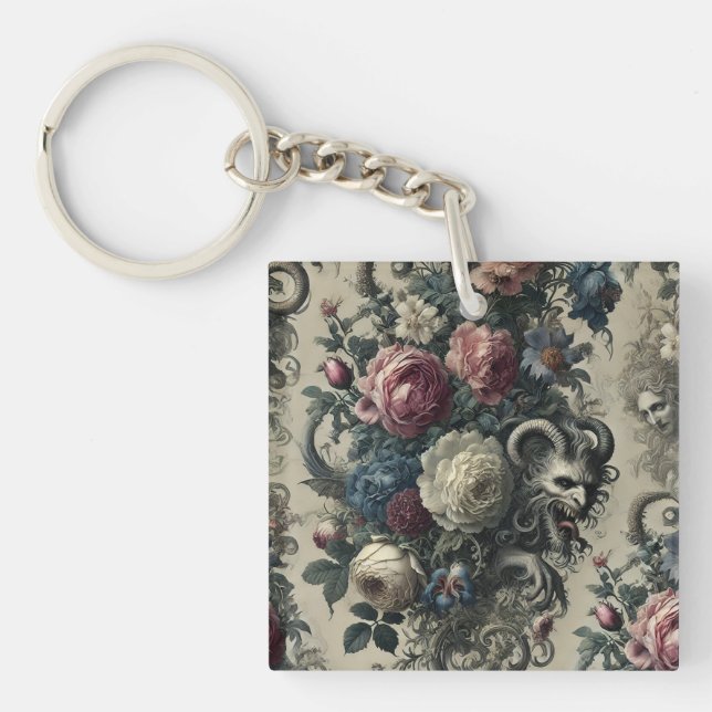 Petals of Decadence – Gothic Baroque  Keychain (Front)