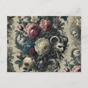 Petals of Decadence – Gothic Victorian Holiday Postcard