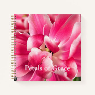 Petals of Grace | Blush Tulip Dreams Floral Spiral Notebook