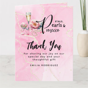 Petals Pearls Prosecco Favours Bridal Shower Card