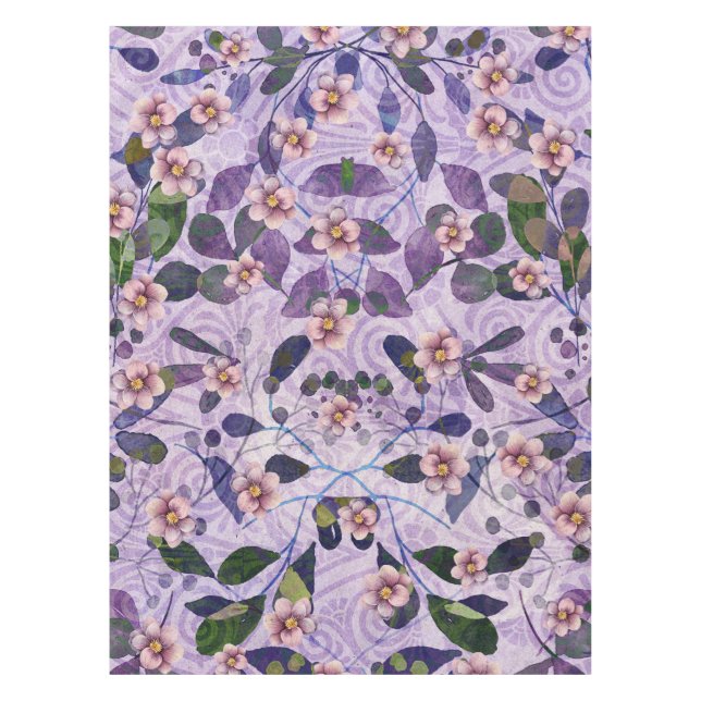 Petals & Poetry - Nature Inspired Floral Art -  Tablecloth (Front)