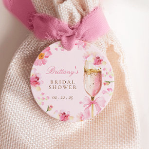 Petals Prosecco Bridal Shower Favour Tags