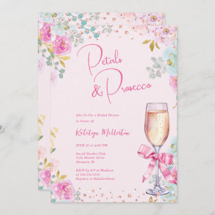 Petals & Prosecco Bridal Shower Invitation