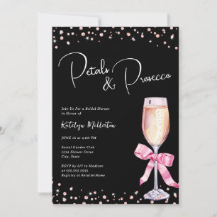 Petals & Prosecco Bridal Shower Invitation