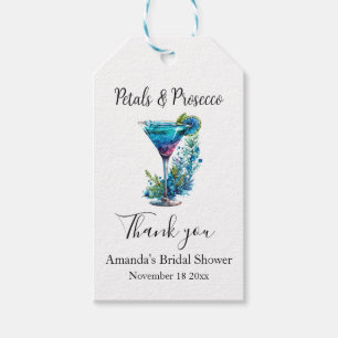 Petals & Prosecco Floral Bridal Shower  Morden Gift Tags