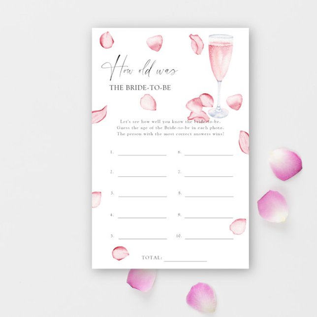 Petals Prosecco - How old was the bride to be game (Creator Uploaded)