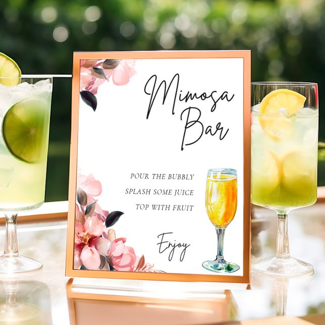 Petals & Prosecco Mimosa Bar Sign Bridal Shower (Creator Uploaded)